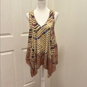 Free People Multicolor Geometric Tunic